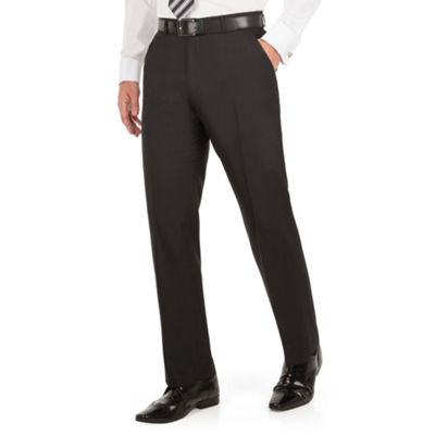 The Collection Black panama regular fit washable suit trouser